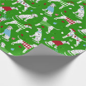 Weihnachts-Dalmatiner Geschenkpapier (Ecke)
