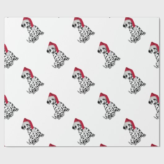 Weihnachts-Dalmatiner Geschenkpapier (Flach)