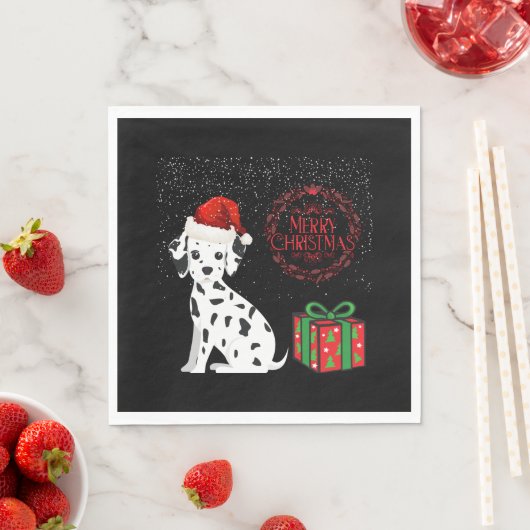 Weihnachts Dalmatiner & Geschenkpapier Servietten! Serviette (Beispiel)