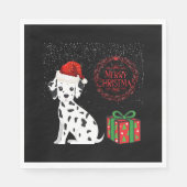 Weihnachts Dalmatiner & Geschenkpapier Servietten! Serviette (Vorderseite)