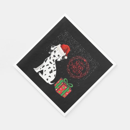 Weihnachts Dalmatiner & Geschenkpapier Servietten! Serviette (Ecke)