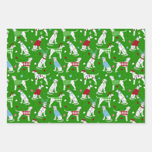 Weihnachts-Dalmatiner Geschenkpapier Set (Vorderseite 3)