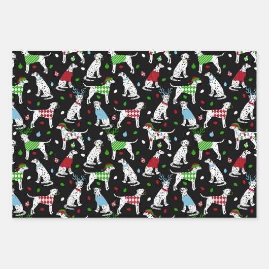 Weihnachts-Dalmatiner Geschenkpapier Set (Vorderseite 2)