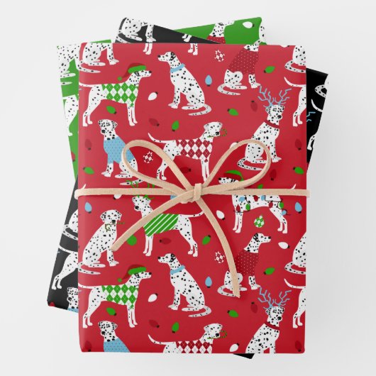Weihnachts-Dalmatiner Geschenkpapier Set (Beispiel)