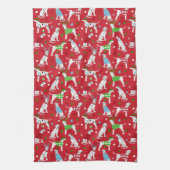 Weihnachts-Dalmatiner Geschirrtuch (Vertikal)