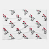 Weihnachts-Dalmatiner Geschirrtuch (Horizontal)