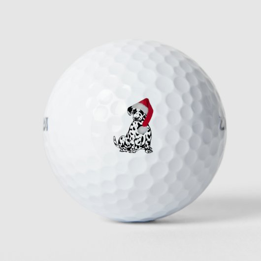 Weihnachts-Dalmatiner Golfball (Vorderseite)