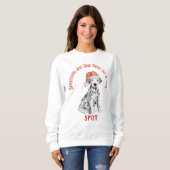 Weihnachts-Dalmatiner Hund, Hundemutter, Hundelage Sweatshirt (Vorne ganz)