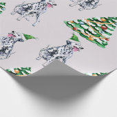 Weihnachts-Dalmatiner Hund-Lover-Geschenk, Hundebe Geschenkpapier (Ecke)