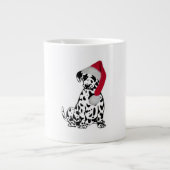 Weihnachts-Dalmatiner Jumbo-Tasse (Vorderseite)