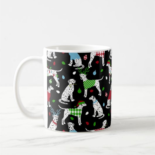 Weihnachts-Dalmatiner-Kaffee-Tasse Kaffeetasse (Links)