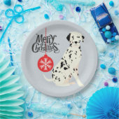 Weihnachts-Dalmatiner Pappteller (Party)