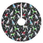 Weihnachts-Dalmatiner Pinseled Polyester Tree Skir Polyester Weihnachtsbaumdecke (Vorderseite)