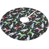 Weihnachts-Dalmatiner Pinseled Polyester Tree Skir Weihnachtsbaumdecke (Schrägansicht)