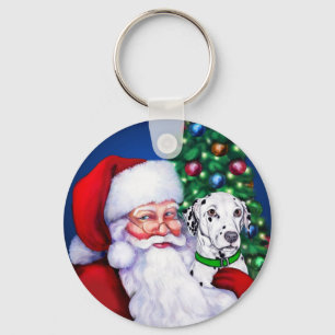 Weihnachts-Dalmatiner Schlüsselanhänger