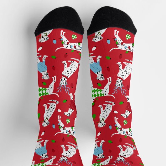 Weihnachts-Dalmatiner-Socken Socken (Oben)