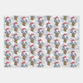 Weihnachts-Dalmatiner Weihnachtsmannmütze und Scar Geschenkpapier Set (Vorderseite 2)