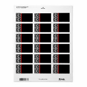 Weihnachts-Damaskus-Adressbezeichnungen - Adressaufkleber (Vorne)