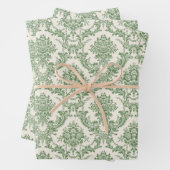 Weihnachts-Damaskus-Wrapping Paper Sheets Geschenkpapier Set (Beispiel)