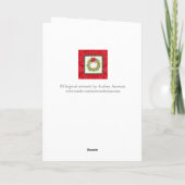 Weihnachts-Damaskus-Wreath-Christlich-Segen-Karte Karte (Rückseite)