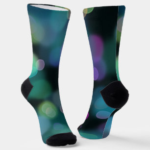 Weihnachts-Dämmerungsmuster auf Mitternachtsblau Socken