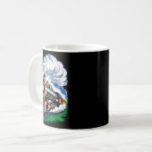 Weihnachts-Dampfzug Vintage Schaffner Männer Kaffeetasse (Vorderseite Links)