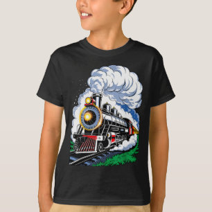 Weihnachts-Dampfzug Vintage Schaffner Männer T-Shirt