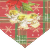 Weihnachts-Dancing Baby Angels auf Red Kariert Tischdecke (Schrägansicht)