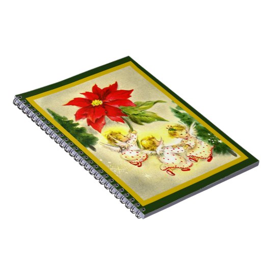 Weihnachts-Dancing Baby Angels Notebook Notizblock (Rechte Seite)
