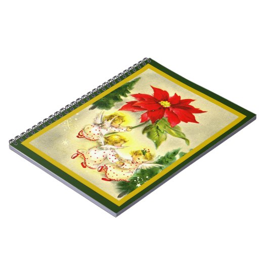 Weihnachts-Dancing Baby Angels Notebook Notizblock (Linke Seite)