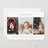 Weihnachts danke Foto Postkarte (Vorne/Hinten)