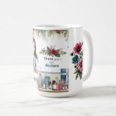 Weihnachts danke für Ärzte Kaffeetasse (VorderseiteRechts)