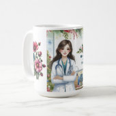 Weihnachts danke für Ärzte Kaffeetasse (Vorderseite Links)