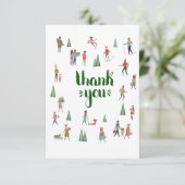 Weihnachts-Dankeschön Dankeskarte (Stehend Vorderseite)