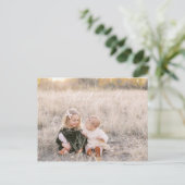 Weihnachts-Dankeschön Foto Postkarte (Stehend Vorderseite)