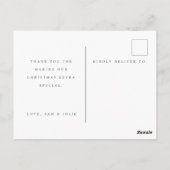 Weihnachts Dankeschön Fotokarte Postkarte (Rückseite)