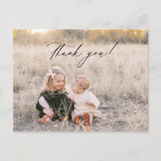 Weihnachts Dankeschön Fotokarte Postkarte (Vorderseite)