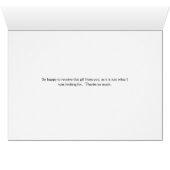 Weihnachts-Dankeschön-Karte für Geschenk (Innenansicht Horizontal (Unten))