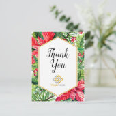 Weihnachts-Dankeschön-Logo-Geschäft Postkarte (Stehend Vorderseite)