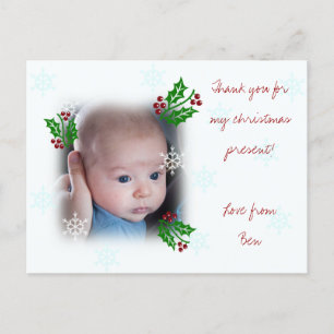 Weihnachts-Dankeskarten Feiertagspostkarte