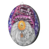 Weihnachts-Dart-Board-Geschenk in Lila Hut Dartscheibe (Vorderseite rechts)