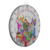 Weihnachts Dart Board Geschenk mit Gnomes Feier Dartscheibe (Vorderseite Links)