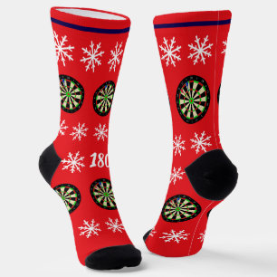 Weihnachts-Dartboards und Schneeflocken Socken