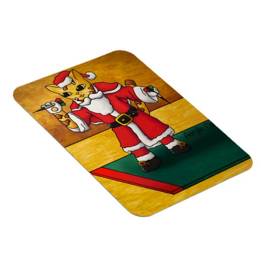 Weihnachts-Darts-Cat-Magnet Magnet (Rechte Seite)