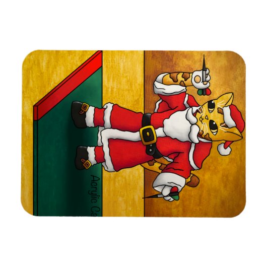 Weihnachts-Darts-Cat-Magnet Magnet (Horizontal)