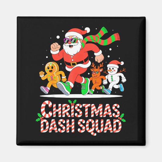 Weihnachts-Dash-Squad-Lauf-Marathon-Team  Magnet (Vorne)
