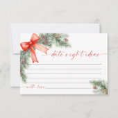 Weihnachts-Date Night Ideen Karte (Vorderseite)