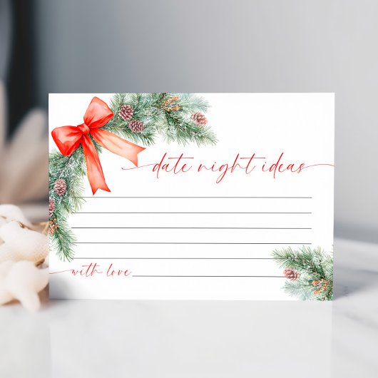 Weihnachts-Date Night Ideen Karte
