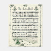 Weihnachts-Deck der Halle Noten Fleecedecke (Vorderseite)