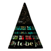 Weihnachts-Deck Die Hallen Festliche Imitate Spark Partyhütchen (Rechts)